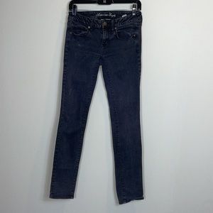 American Eagle Outfitters black stretch skinny jeans women size 4